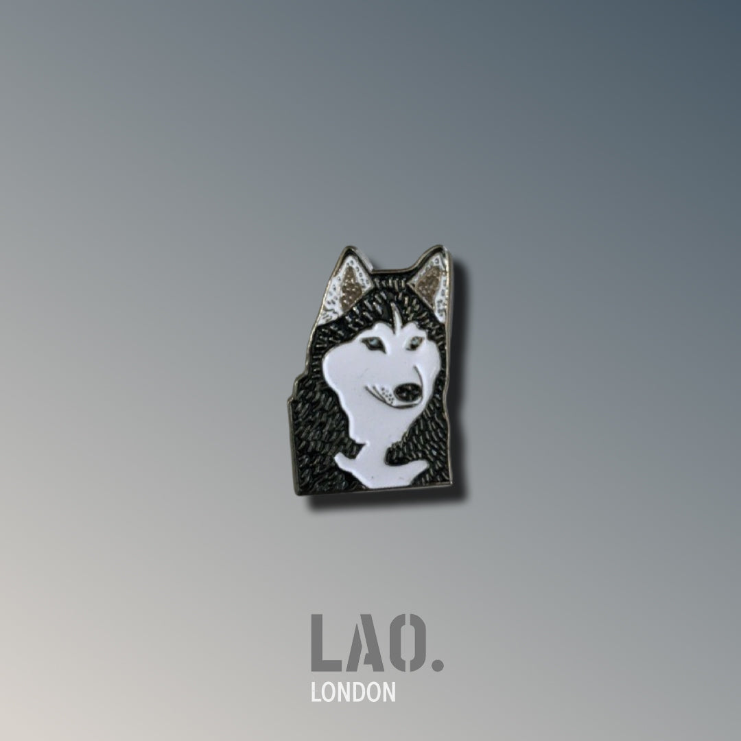 Husky Enamel Pin Badge