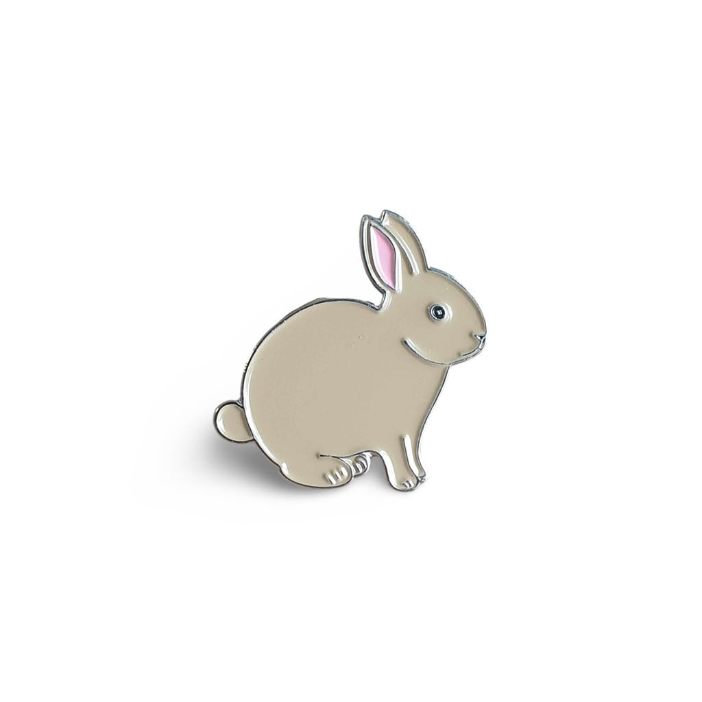 Brown Bunny Rabbit Enamel Pin Badge Lapel