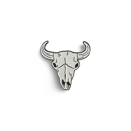 Cattle Skull Enamel Pin Badge