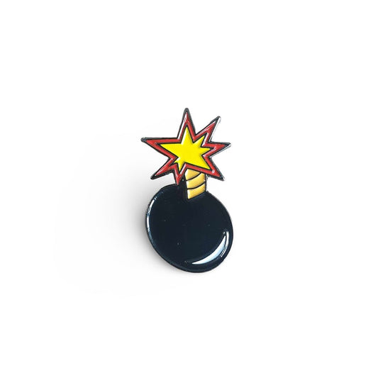 Cartoon Bomb Enamel Pin Badge