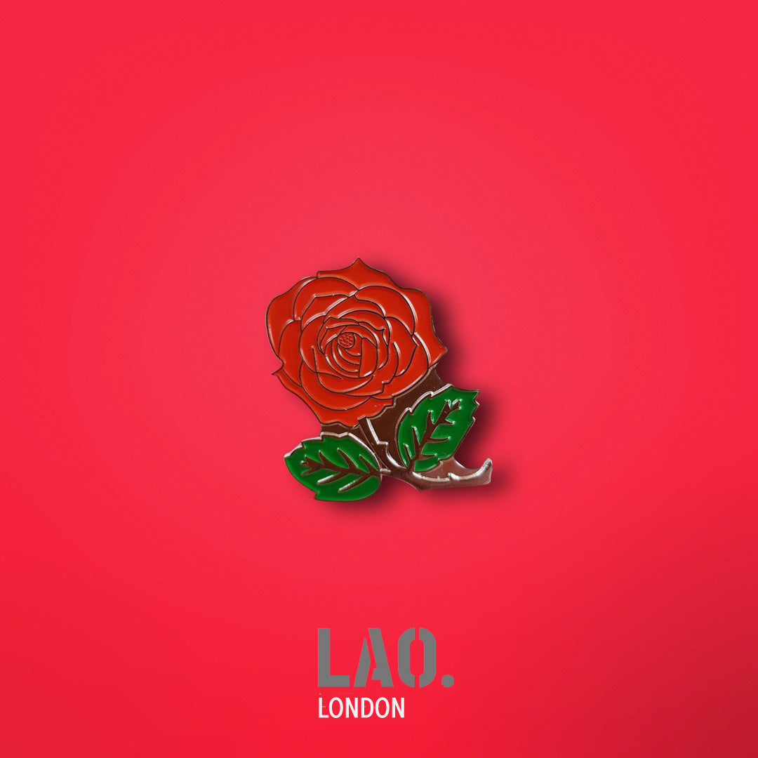 Red Rose Pin Badge Enamel