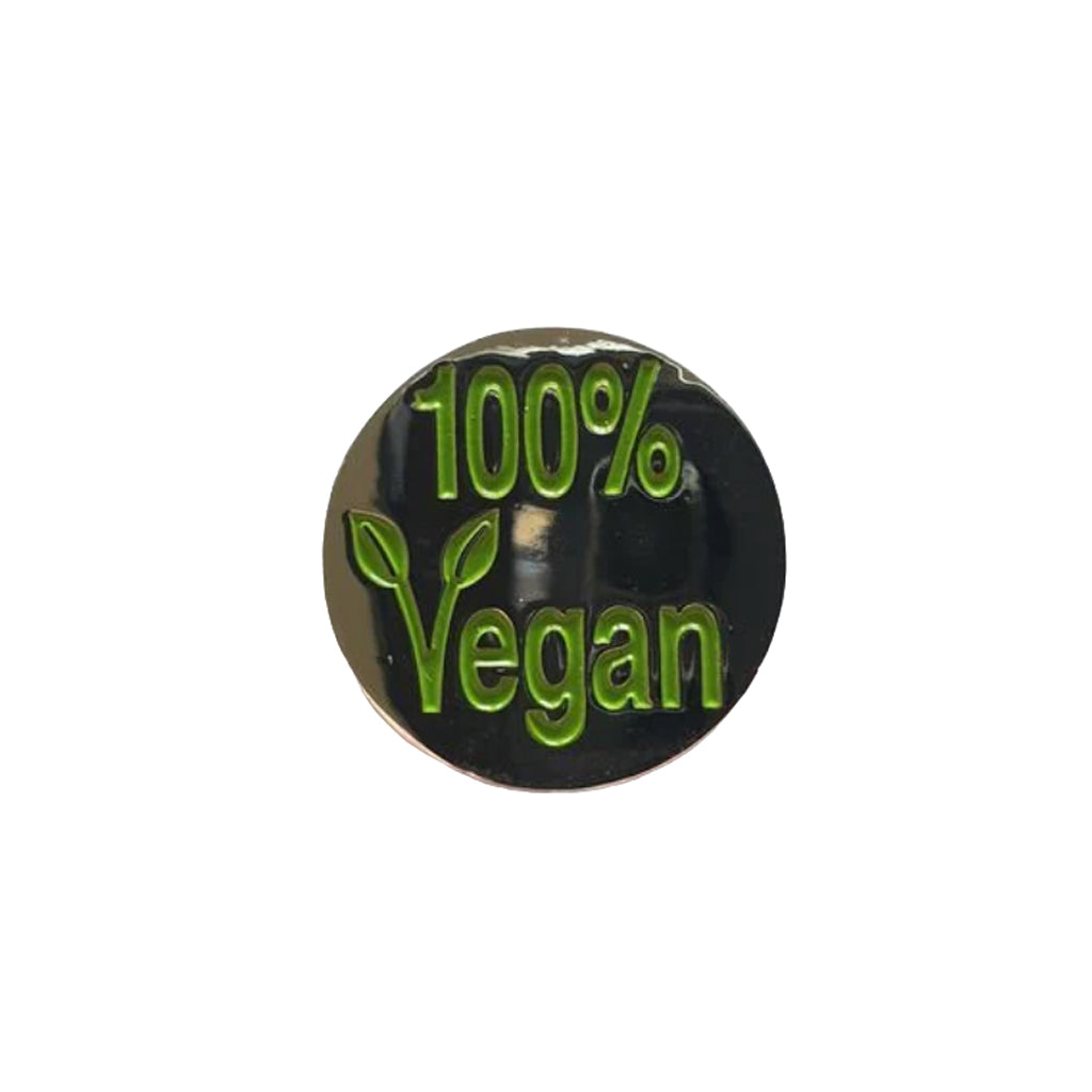 100% Vegan Pin Enamel Badge