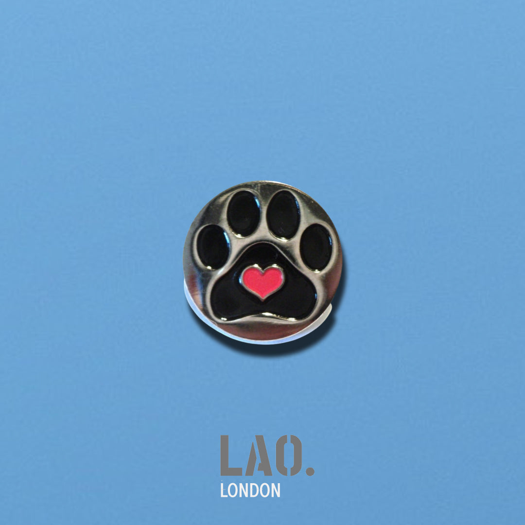 Paw Print Enamel Pin Badge