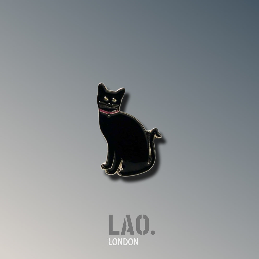 Black Cat Enamel Pin Badge