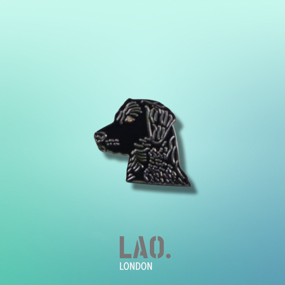 Black Labrador Pin Badge Enamel