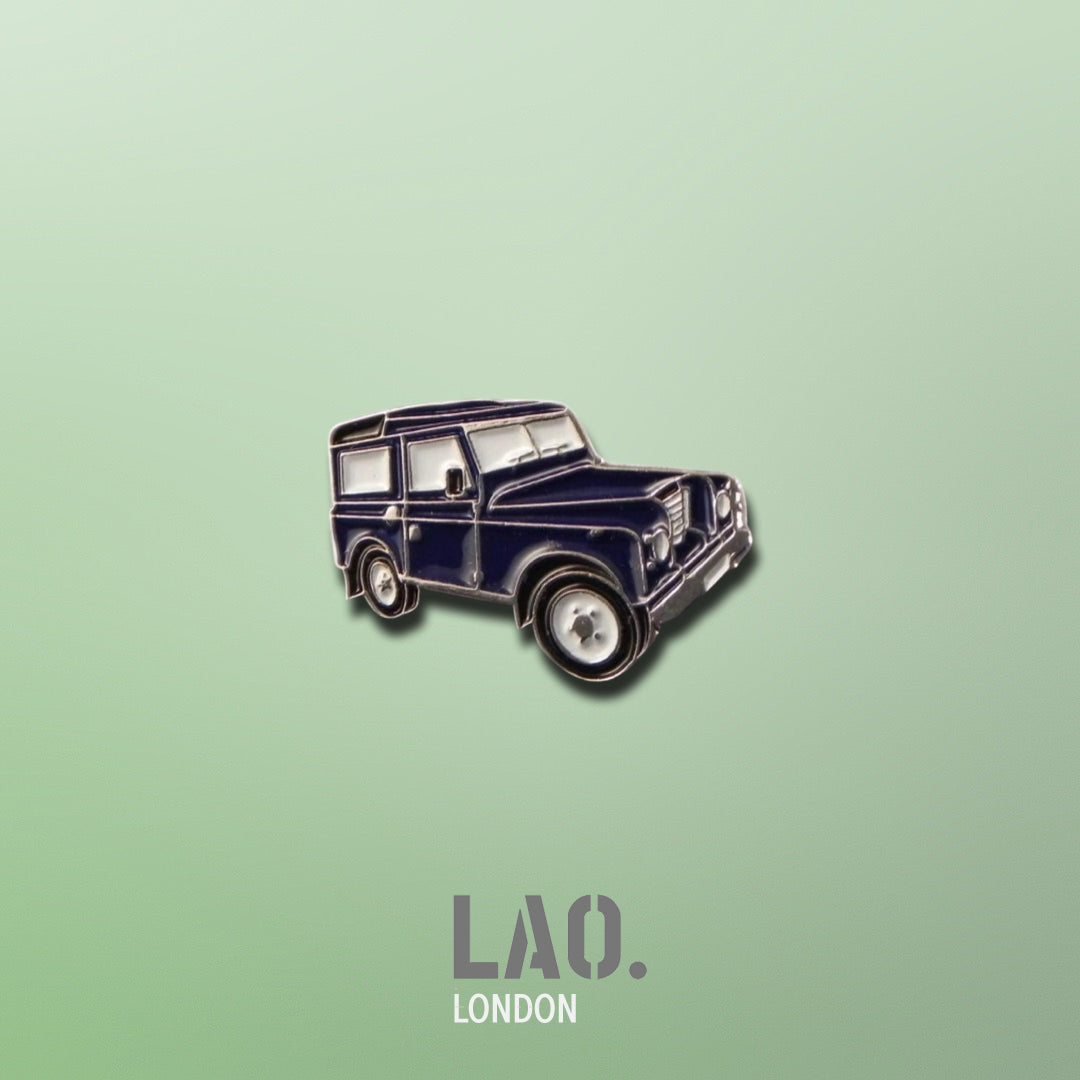 Blue Land rover 4x4 Enamel Pin Badge