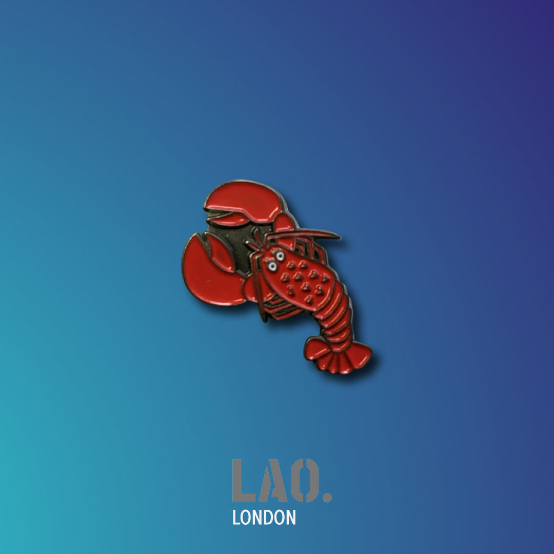 Lobster Enamel Pin Badge