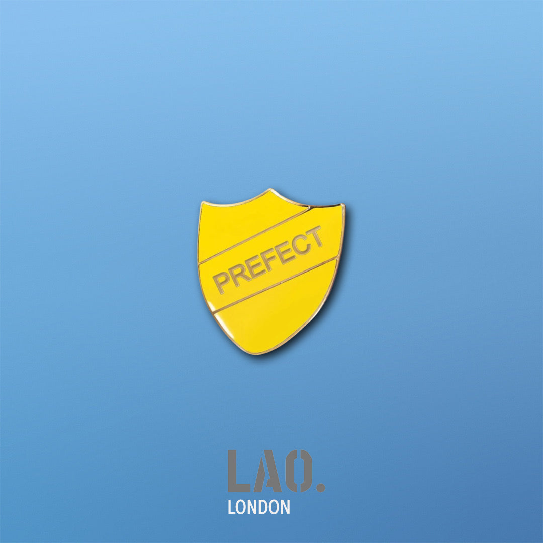 Yellow School Prefect Pin Badge