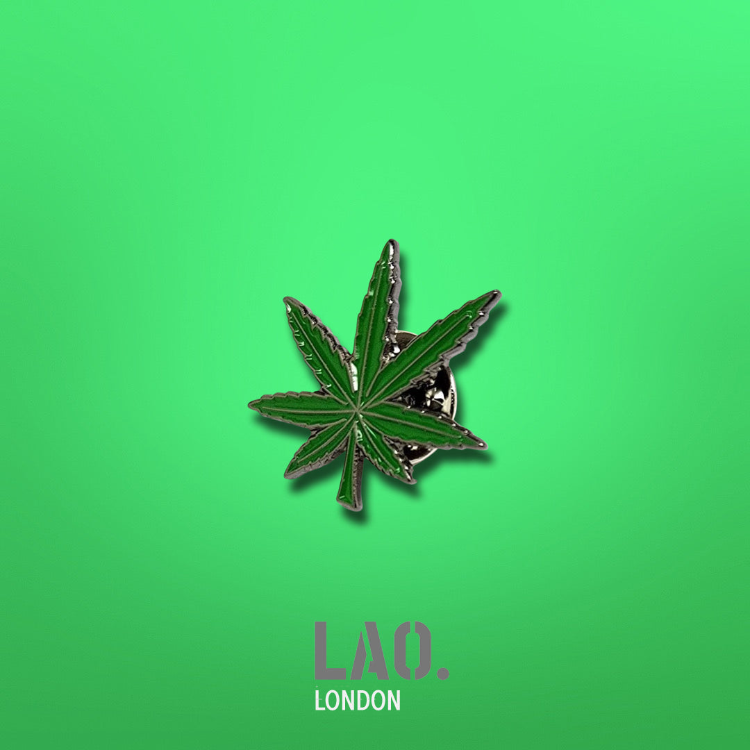 Pot Leaf Marijuana Pin Badge Enamel