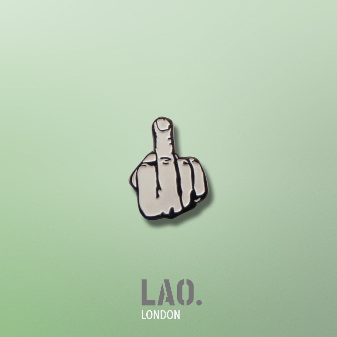 Middle Finger Enamel Pin Badge