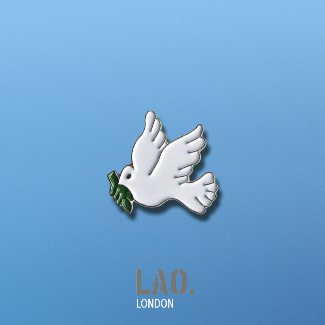 Peace Dove Enamel Lapel Pin Badge