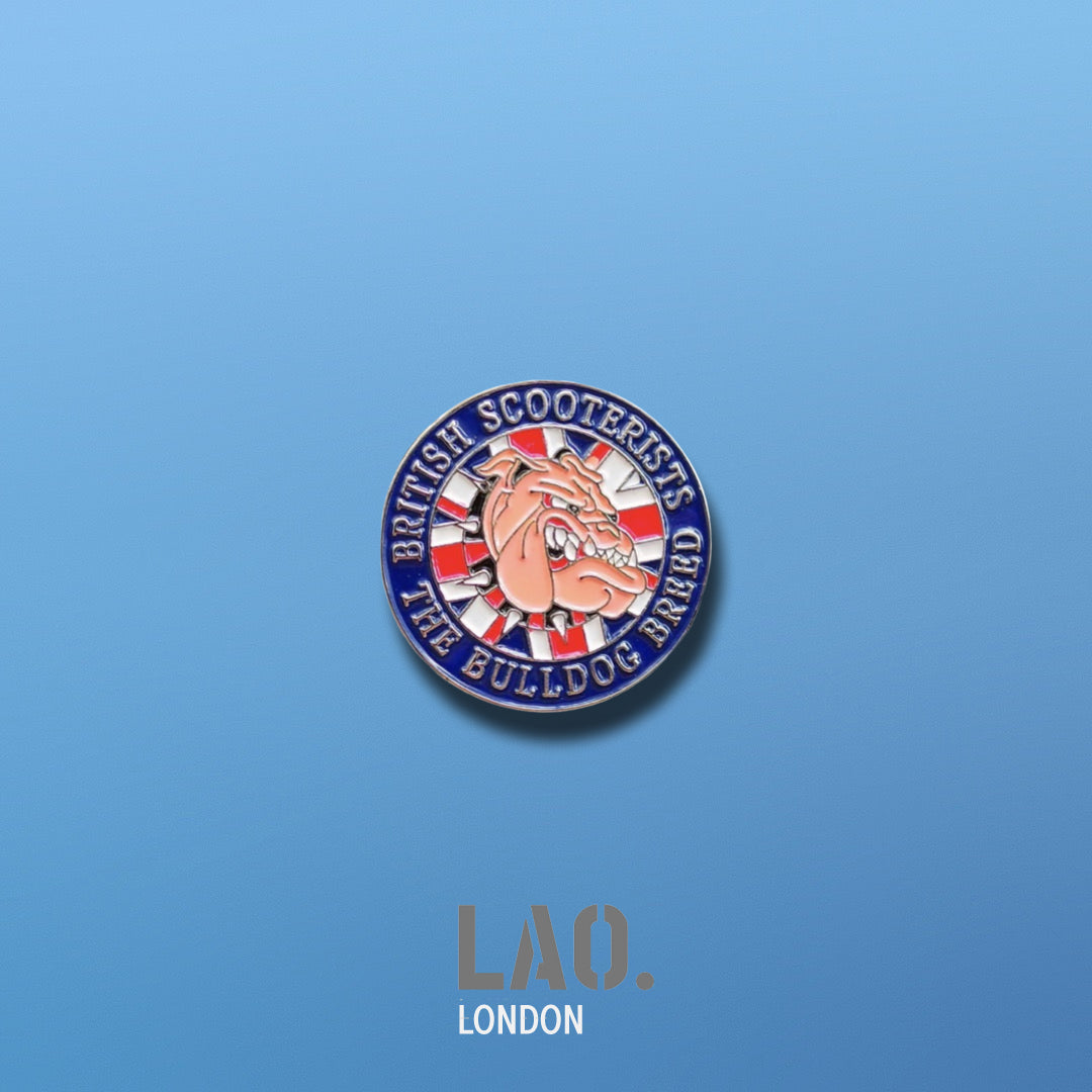 British Bulldog Breed Scooterists Enamel Pin Badge