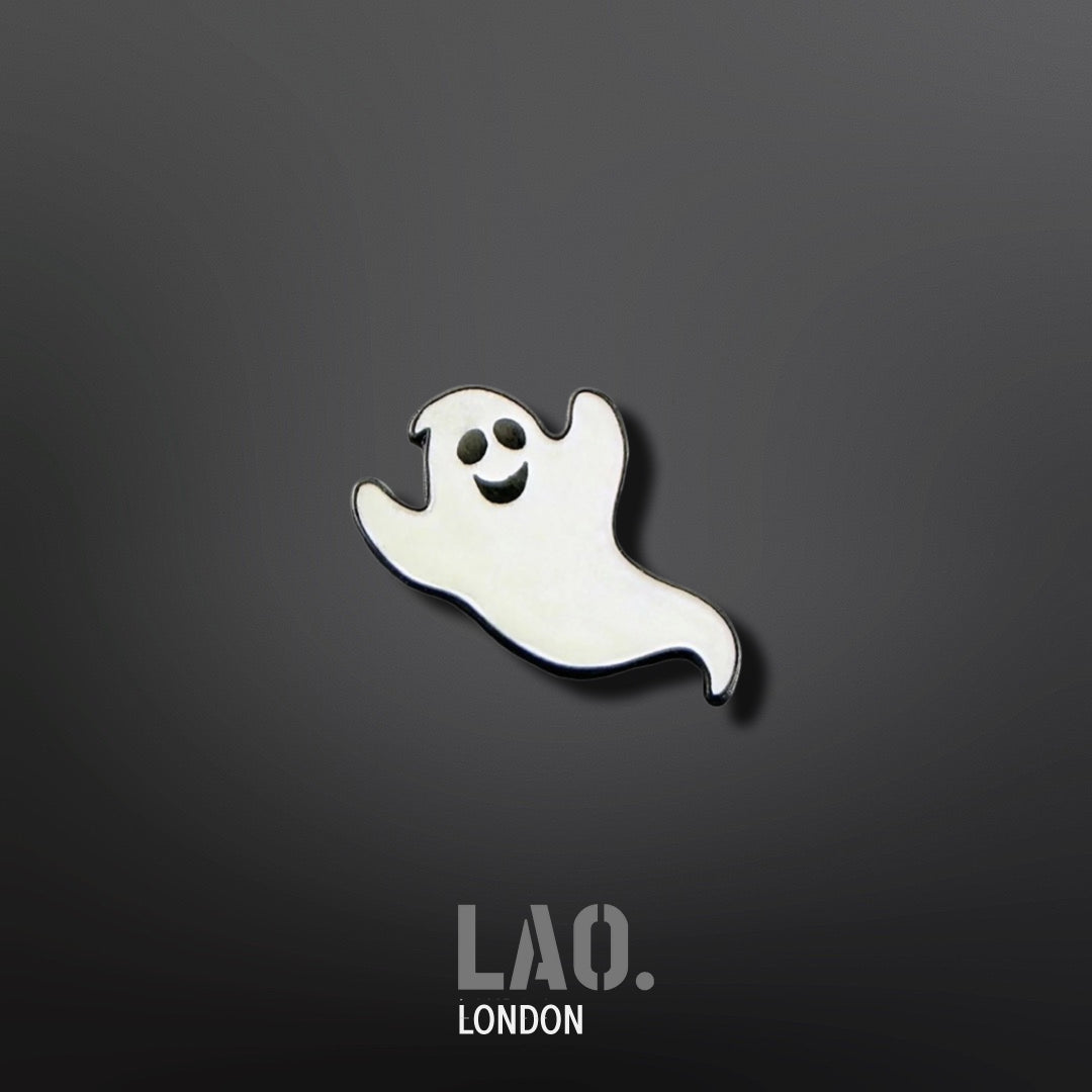 Glow in the Dark Ghost Pin Badge