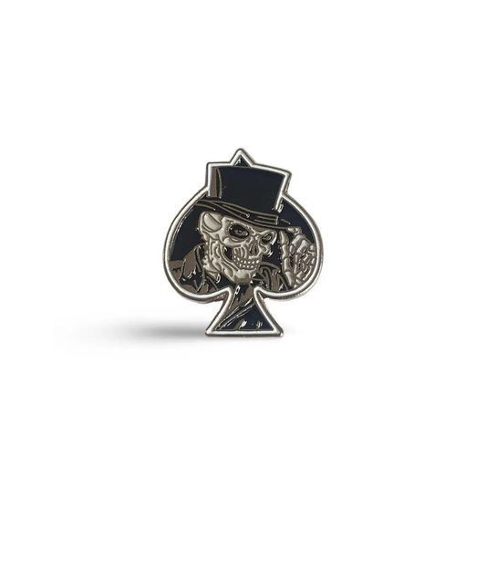 Skull Ace Enamel Pin Badge