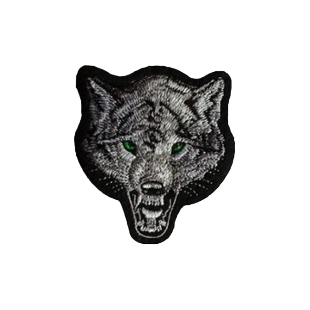 Wolf Embroidered Iron On / Sew On Patch