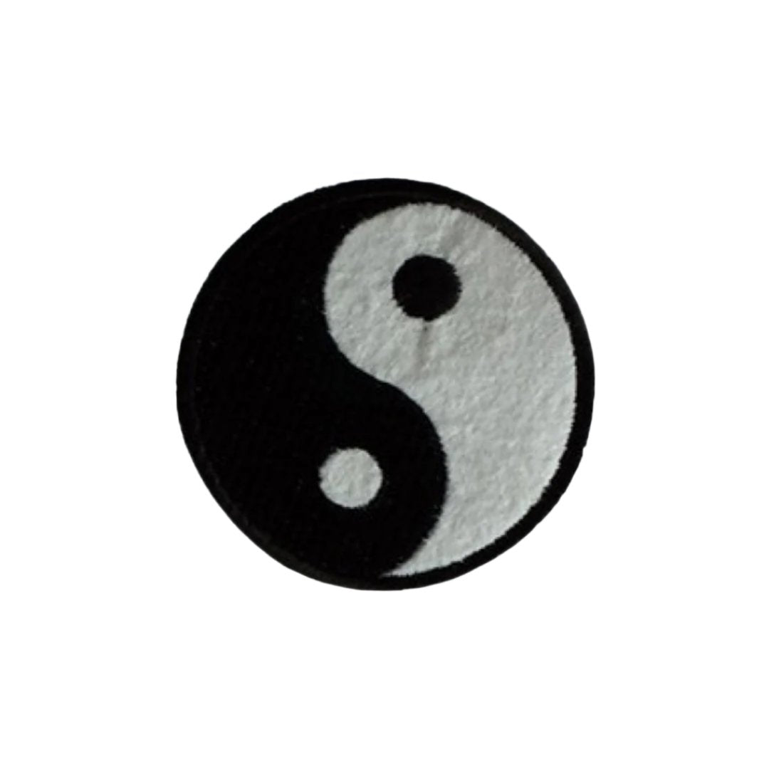 Yin-Yang Embroidered Iron On / Sew On Patch