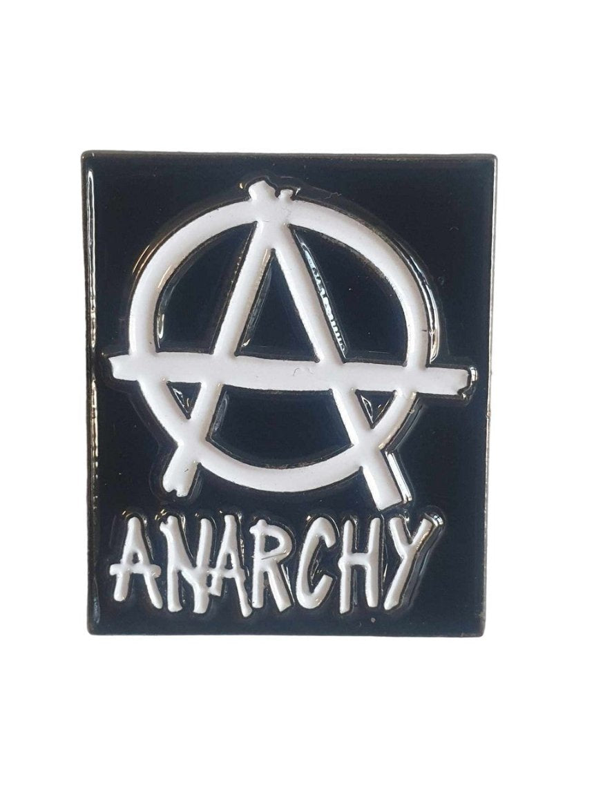 Black Anarchy Pin Badge Enamel