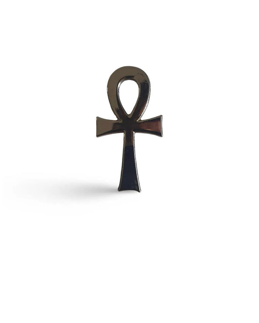 Black Egyptian Ankh Pin Badge