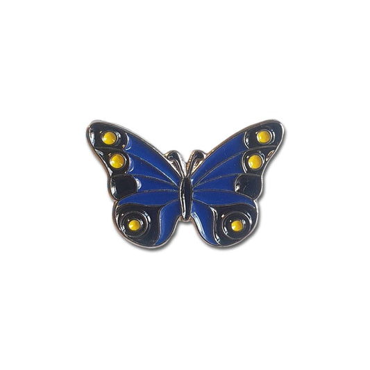 Pretty Blue Butterfly Enamel Pin Badge