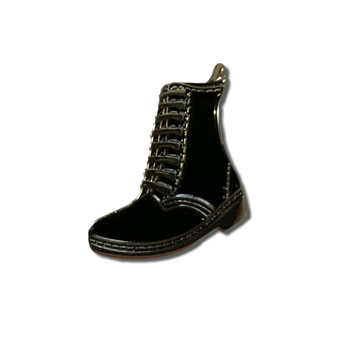 Black DM Style Boot Pin Badge