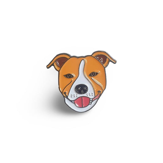 Light Brown Staffie / Staffordshire Bull Terrier Enamel Pin Badge