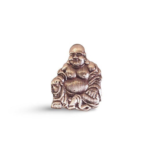 Laughing Happy Buddha Copper Plated Pin Badge