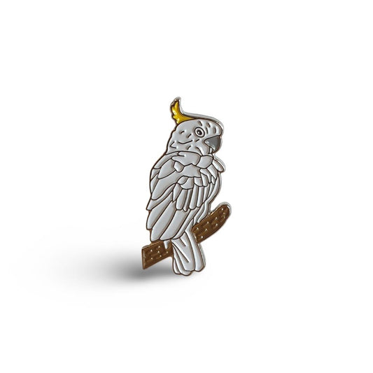 Cockatoo Parrot Enamel Pin Badge