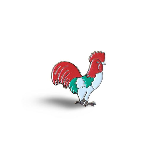 Red Rooster Cockerel Enamel Pin Badge