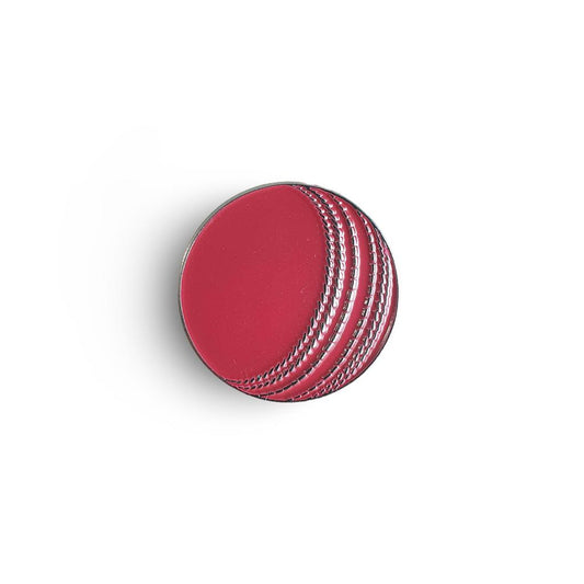 Red Cricket Ball Enamel Pin Badge