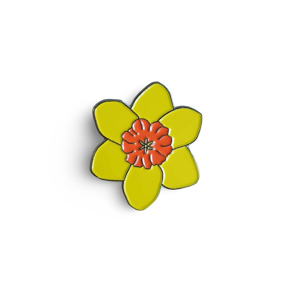 Yellow Daffodil Enamel Pin Badge