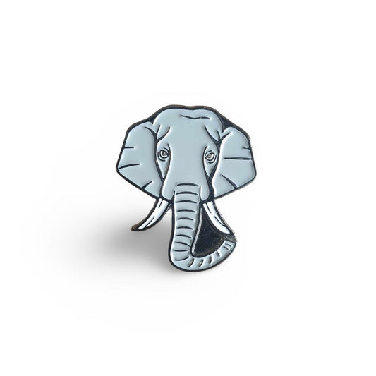 Elephant Head Metal Enamel Pin Badge