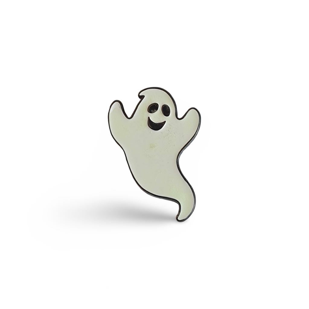 Glow in the Dark Ghost Pin Badge