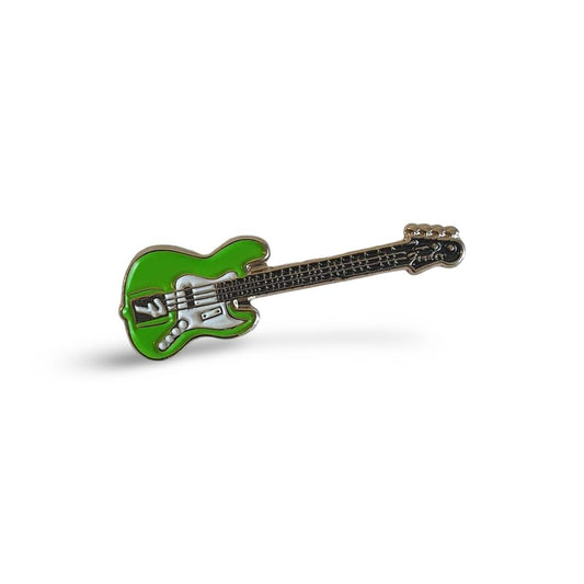 Green Electric Guitar Enamel Pin Badge