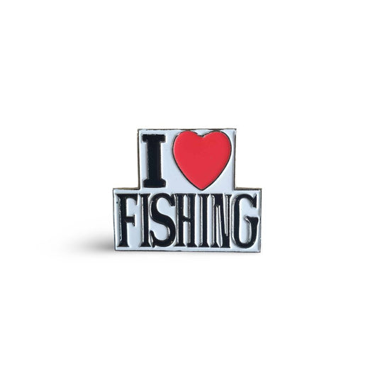 I Love Fishing Enamel Pin Badge