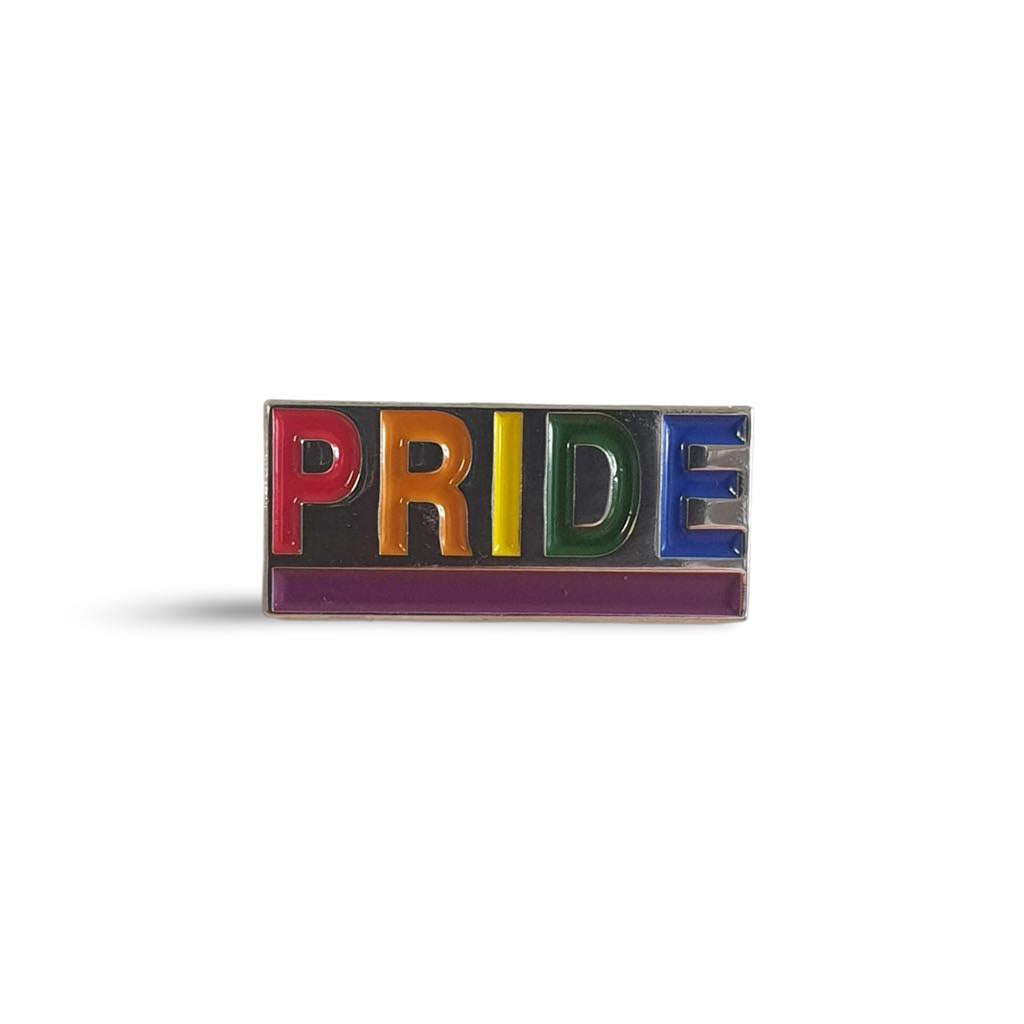 Pride Text  Enamel Pin Badge