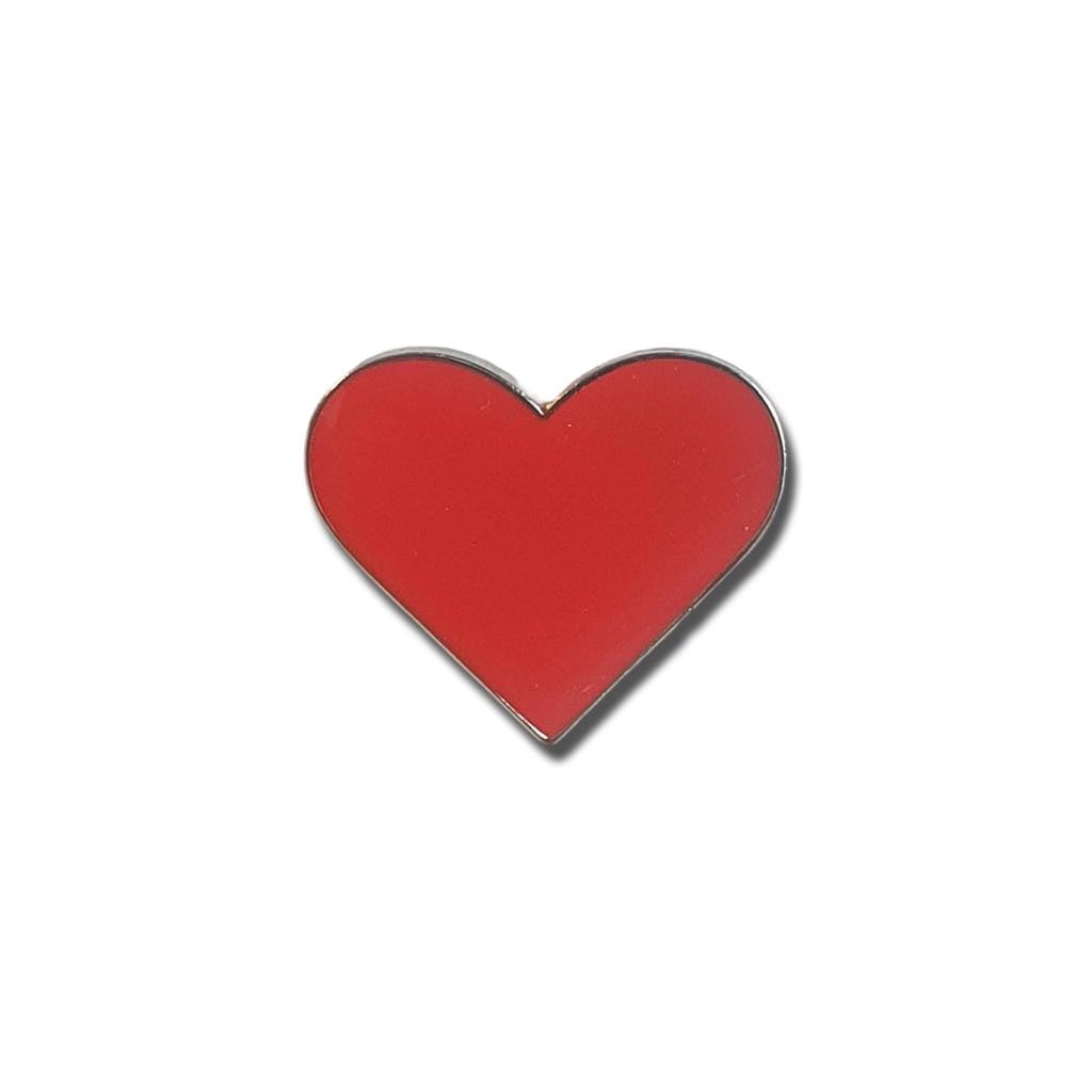 Red Heart Enamel Pin Badge