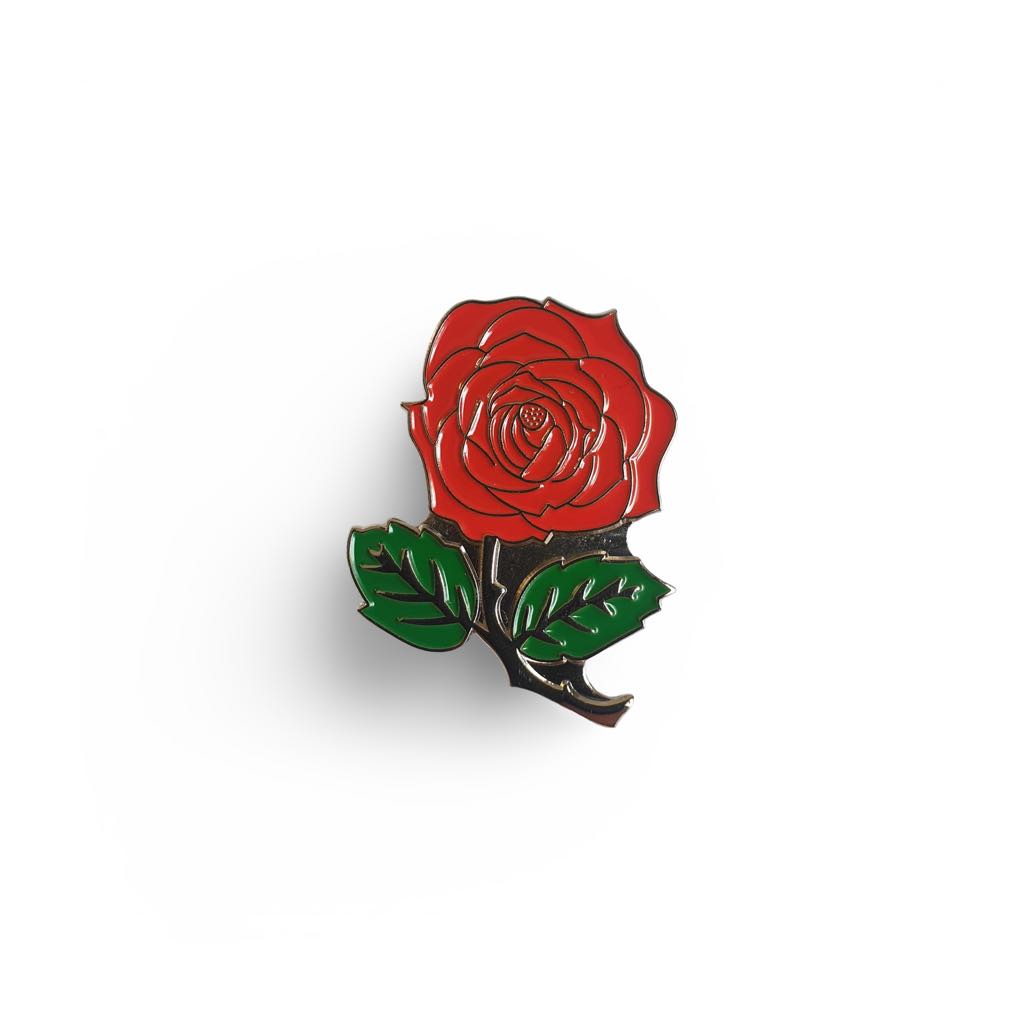 Red Rose Pin Badge Enamel