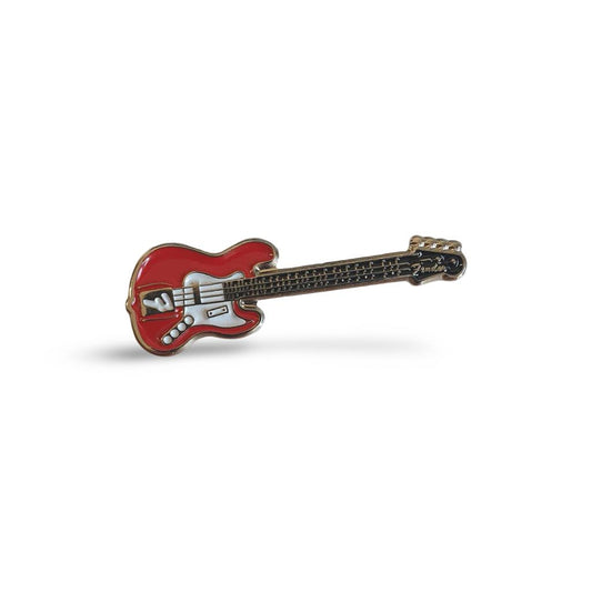 Red Electric Guitar Enamel Pin Badge