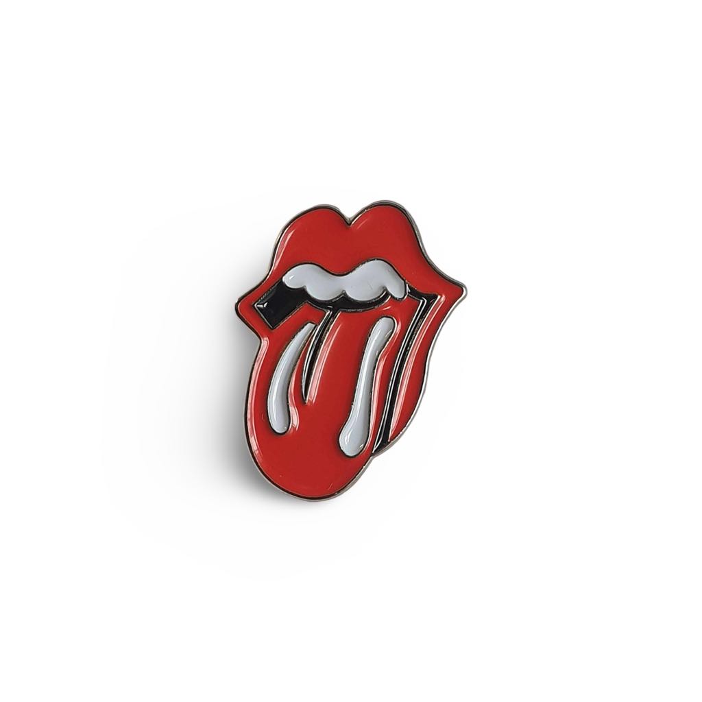 Red Tongue and Lips Enamel Pin Badge