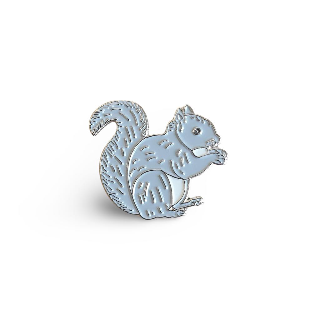 Grey Squirrel Enamel  Pin Badge