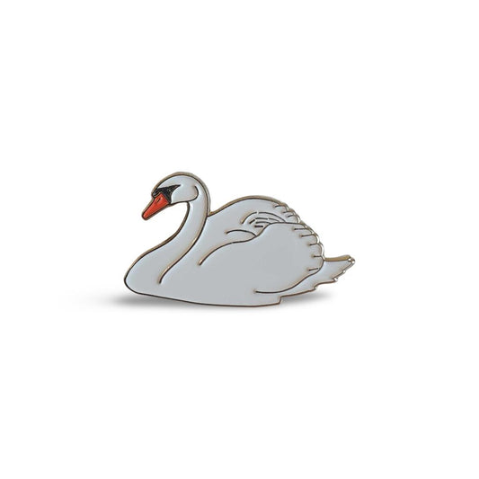 White Swan Enamel Pin Badge