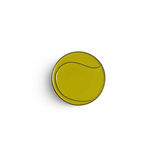 Yellow Tennis Ball Enamel Pin Badge